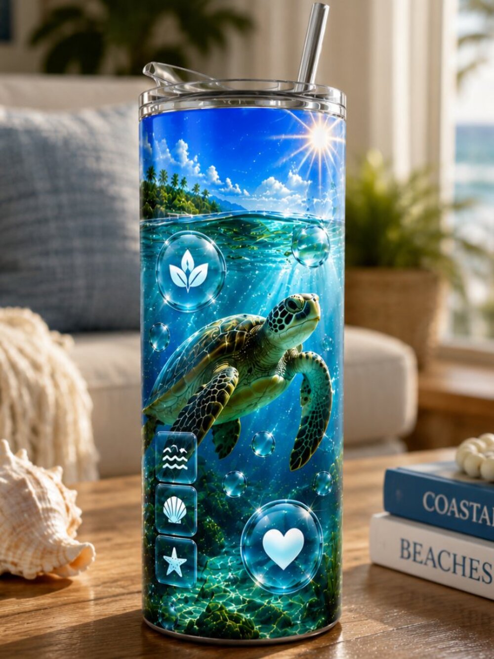 Frutiger Aero Ocean Tumbler 20oz NWT